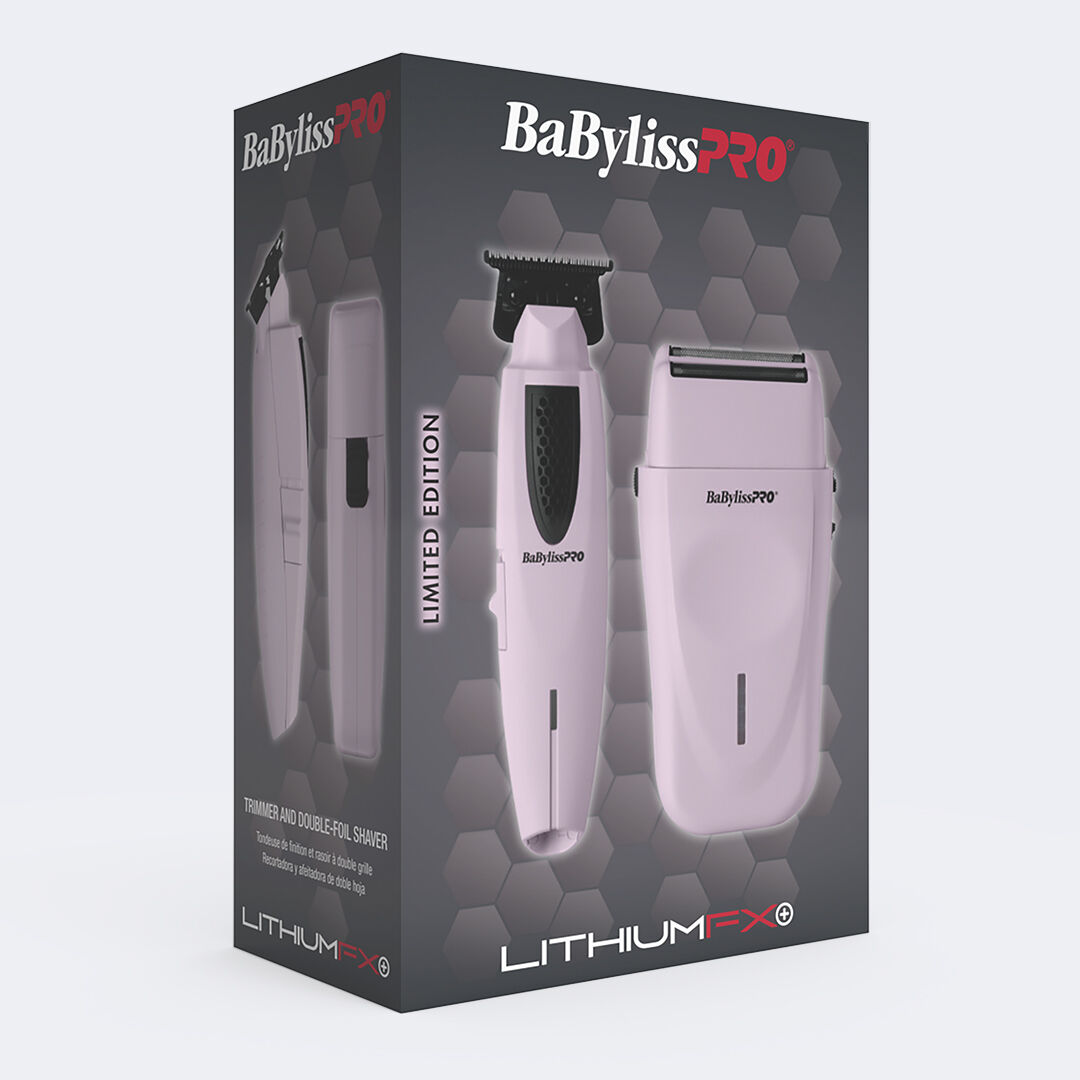 Pink LithiumFX+ Combo Set: Trimmer & Double-Foil Shaver - BaBylissPRO