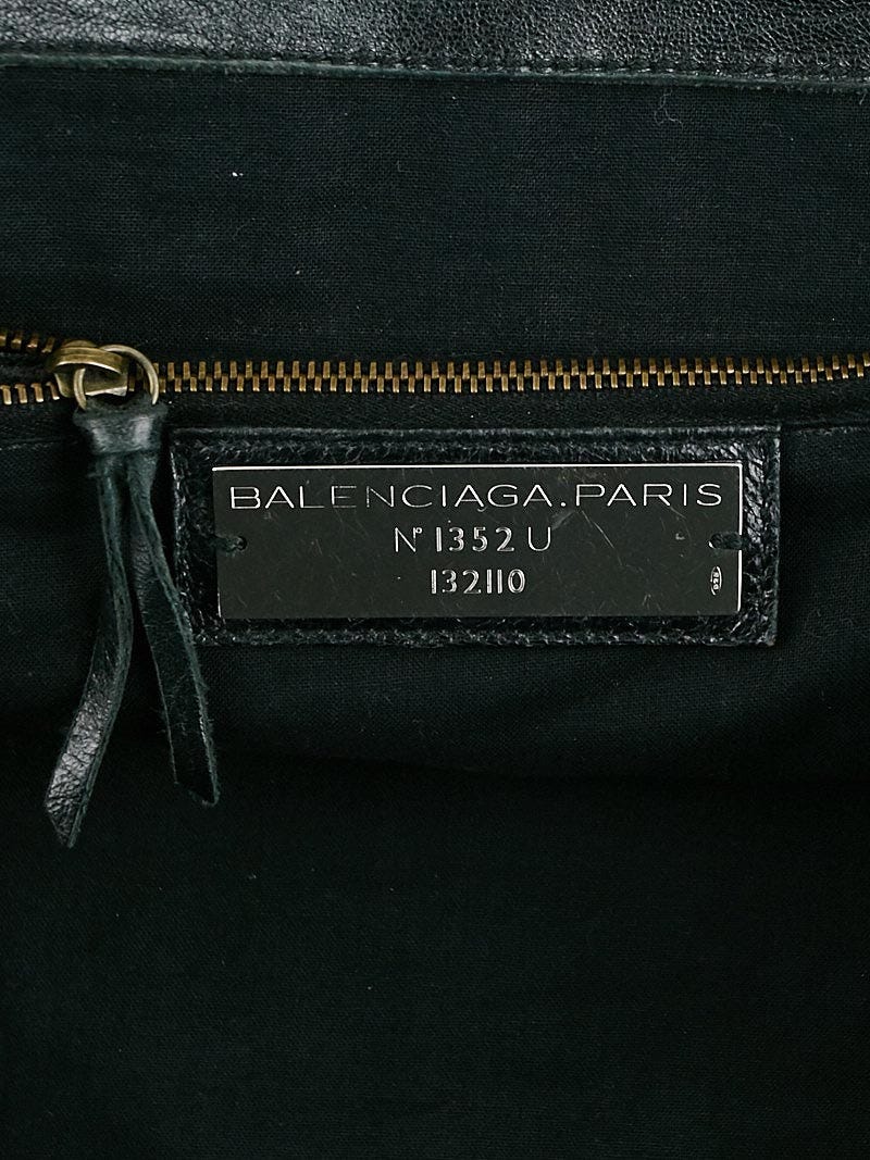 Balenciaga Anthracite Lambskin Leather Work Bag | Yoogi's Closet