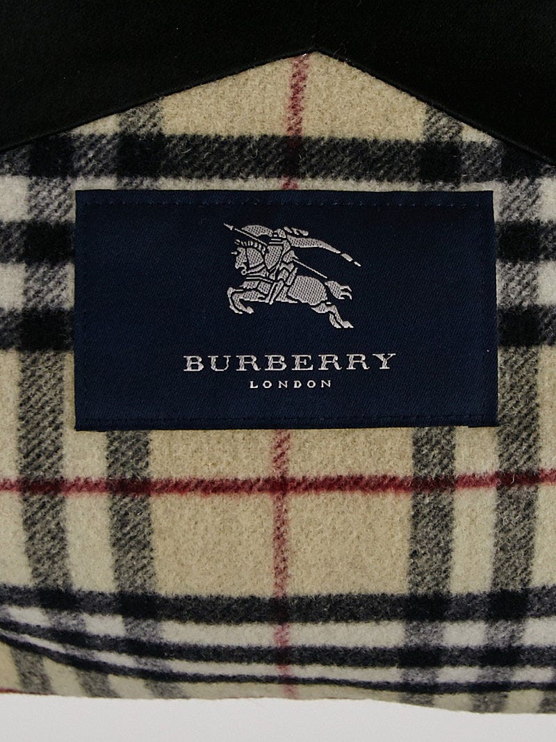 Burberry London Red Quilted Polyester and Raccoon Fur Hooded Zip
