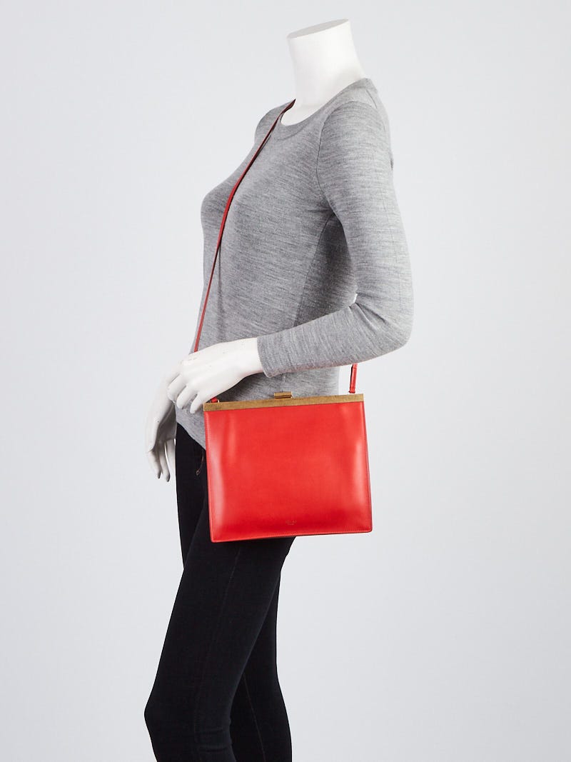 Celine Scarlet Smooth Leather Mini Clasp Bag | Yoogi's Closet