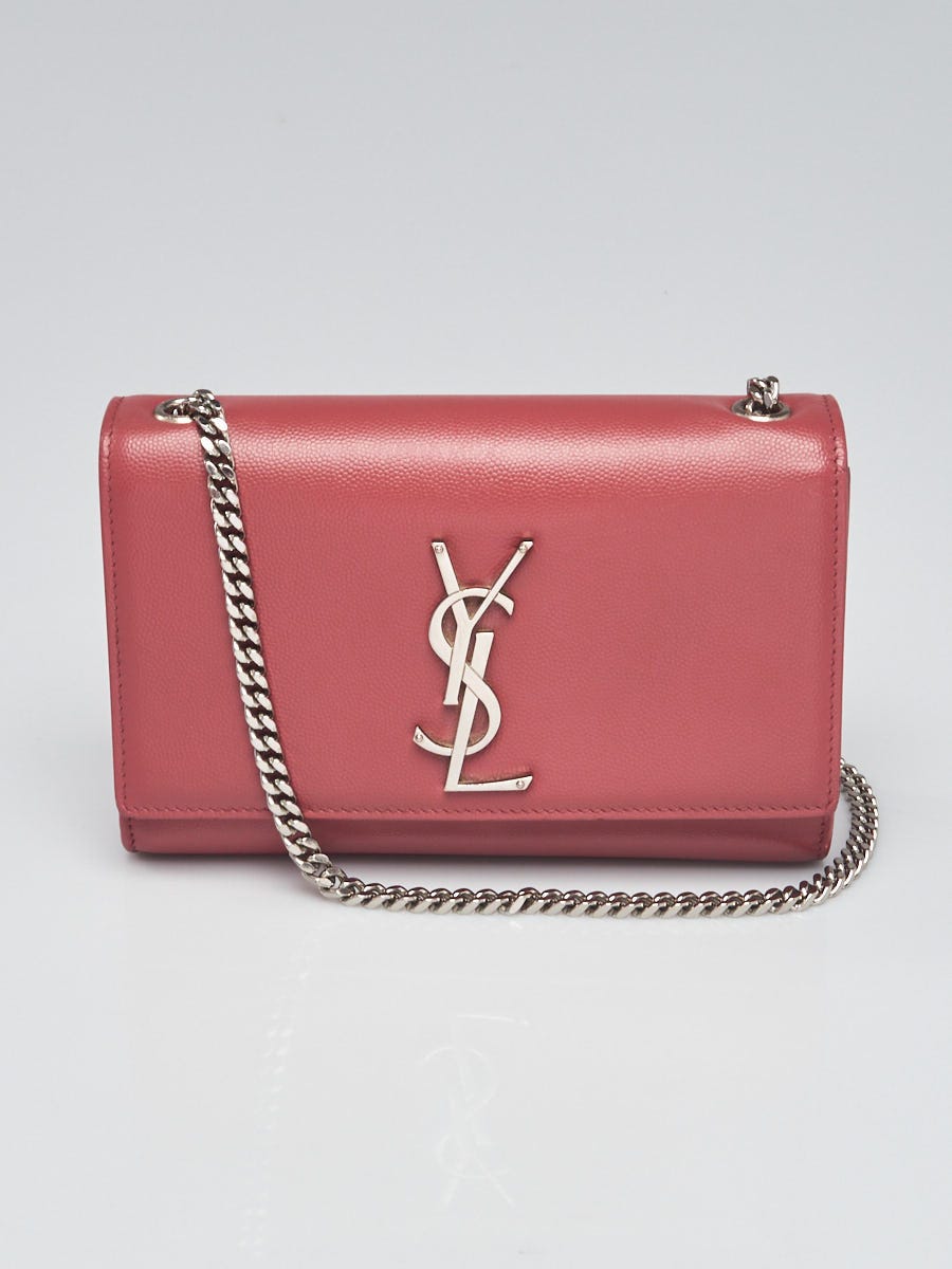Yves Saint Laurent Pink Pebbled Leather Small Kate Bag | Yoogi's