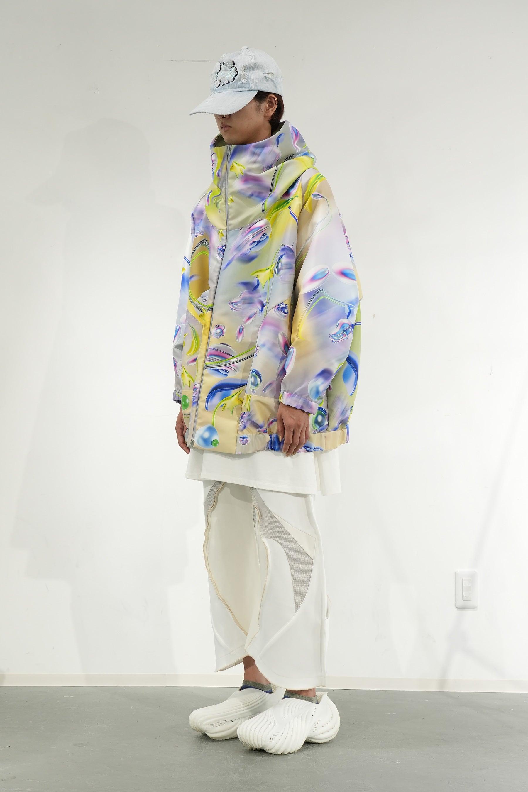 グラフィックハイネックビッグパーカー - Grey – BALMUNG
