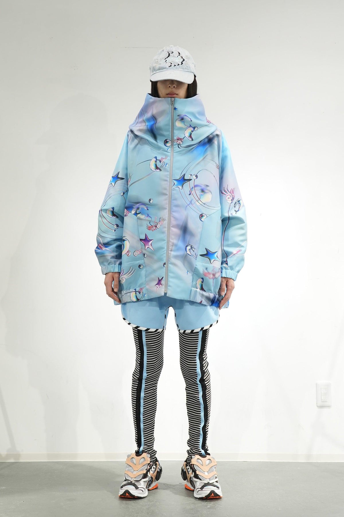 グラフィックハイネックビッグパーカー - Water – BALMUNG