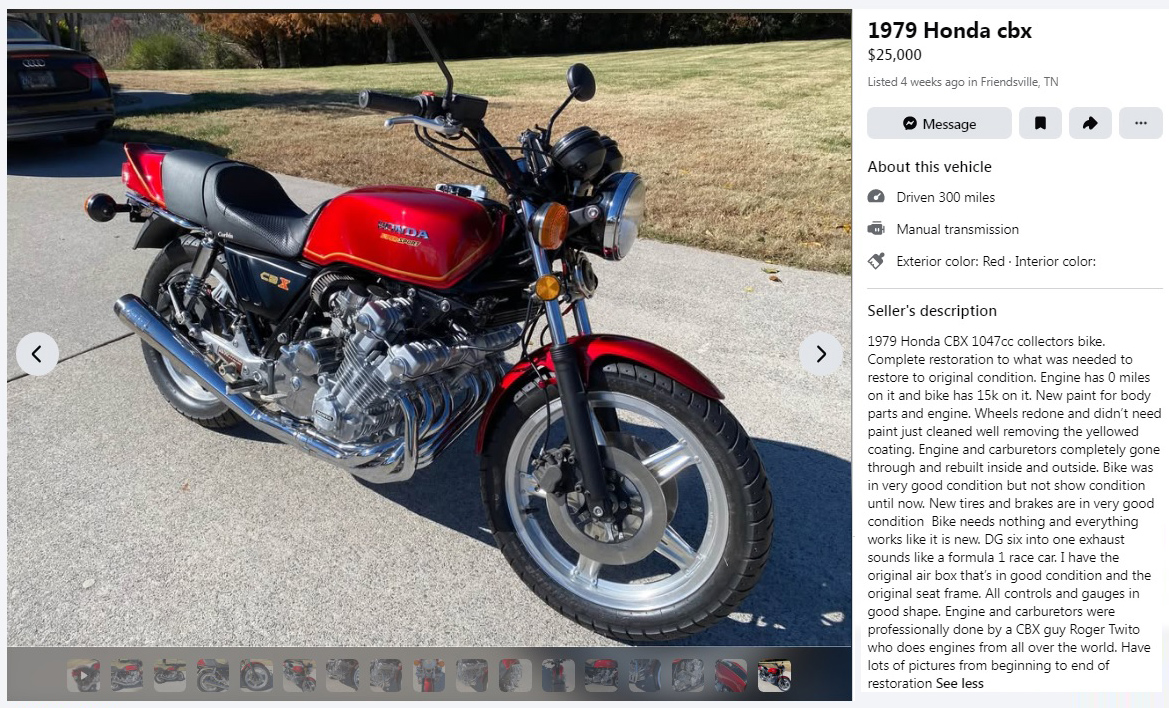 Restored Six-Cylinder Superbike: 1979 Honda CBX | Barn Finds
