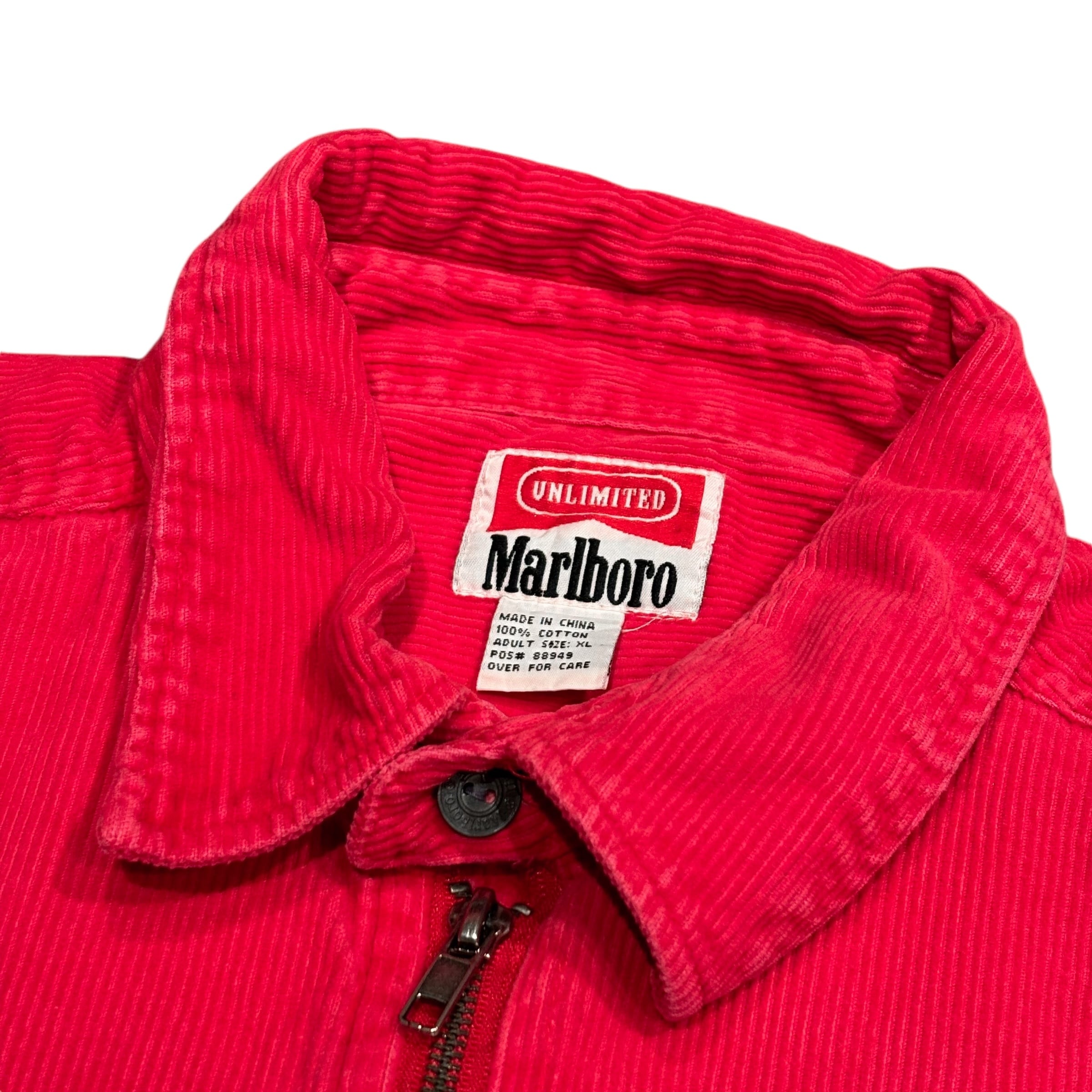 90's Marlboro Corduroy Half Zip Pullover Shirt XL / マルボロ