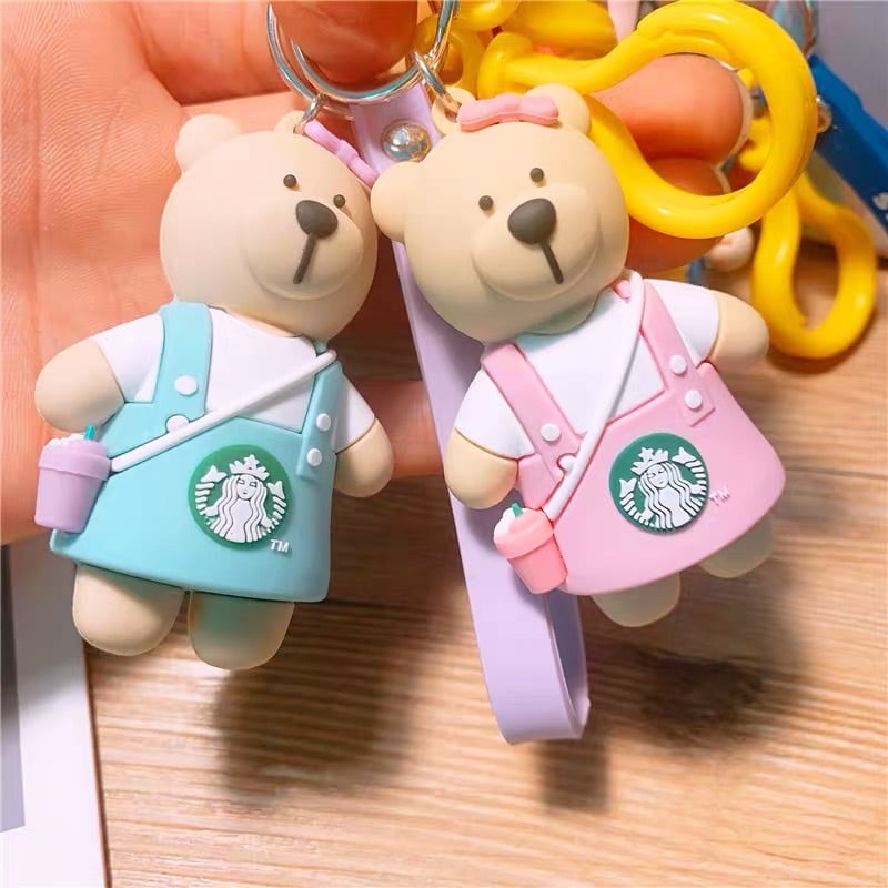 選べる！2点 ベアリスタ ストラップ キーホルダー 熊 桜 猫 キー
