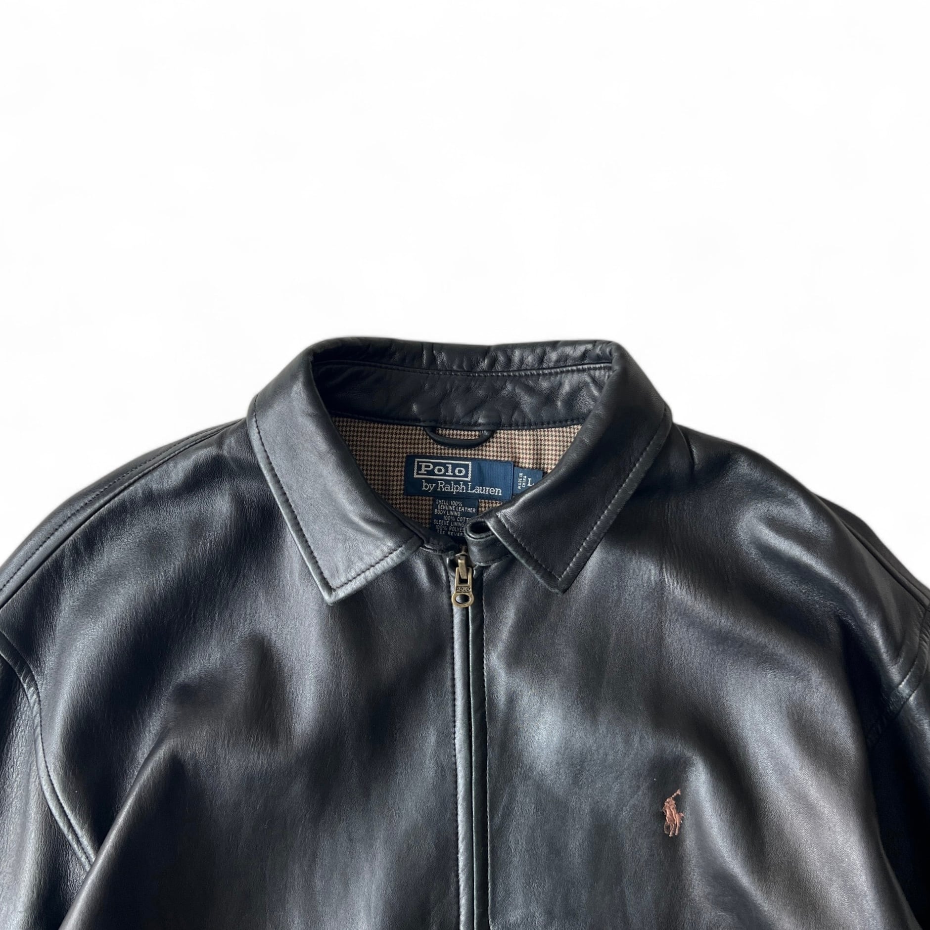 90s POLO by Ralph Lauren Lamb Leather Blouson Black L | assemble store