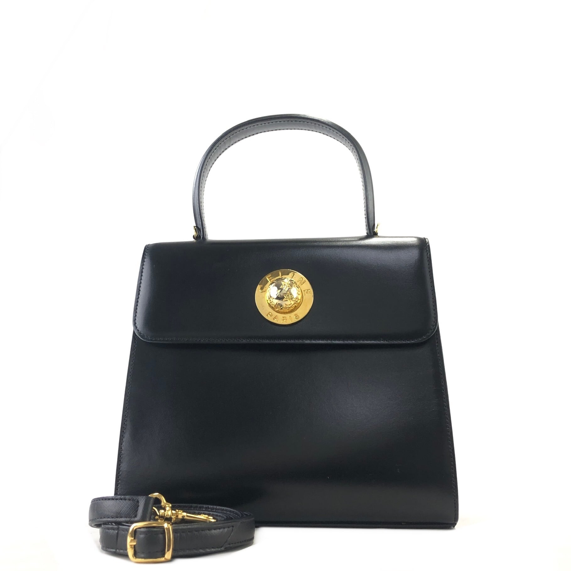 CELINE セリーヌ スターボール レザー ハンドバッグ 2WAY ショルダー