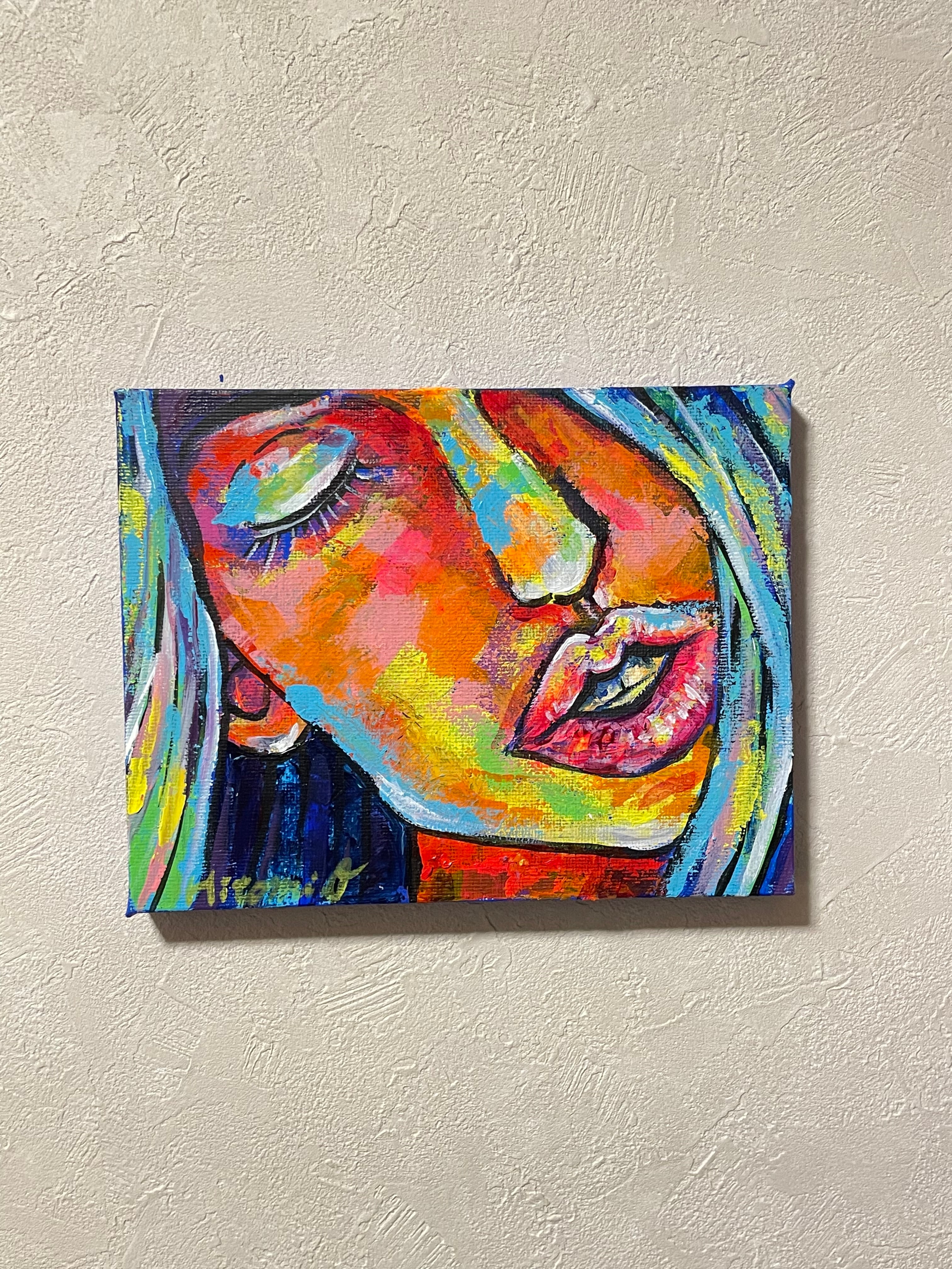 A-100/24】人物画 女性の絵 原画 絵画 現代アート キャンバス 真作