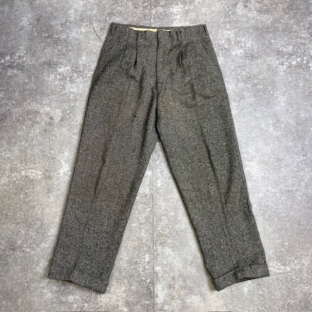 60's 60s unknown ウールスラックス ネップ WALDES ZIP ヴィンテージ