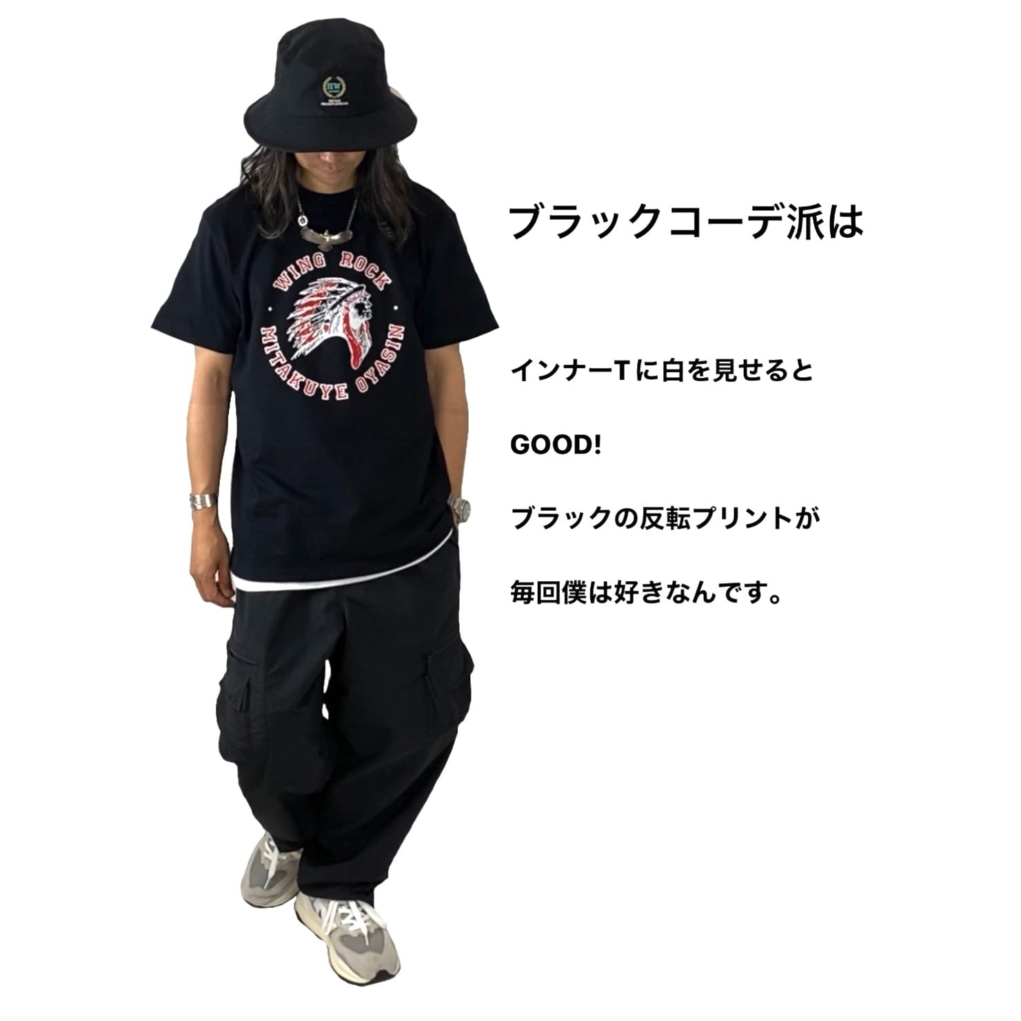 WING ROCK(ウイングロック）2022SS Tee インディアンボンネット