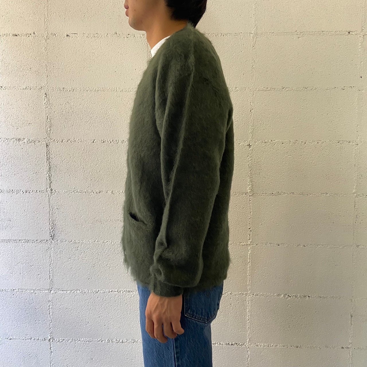 国産】STEP AHEAD Mohair Cardigan W/Pocket Solid Color Version