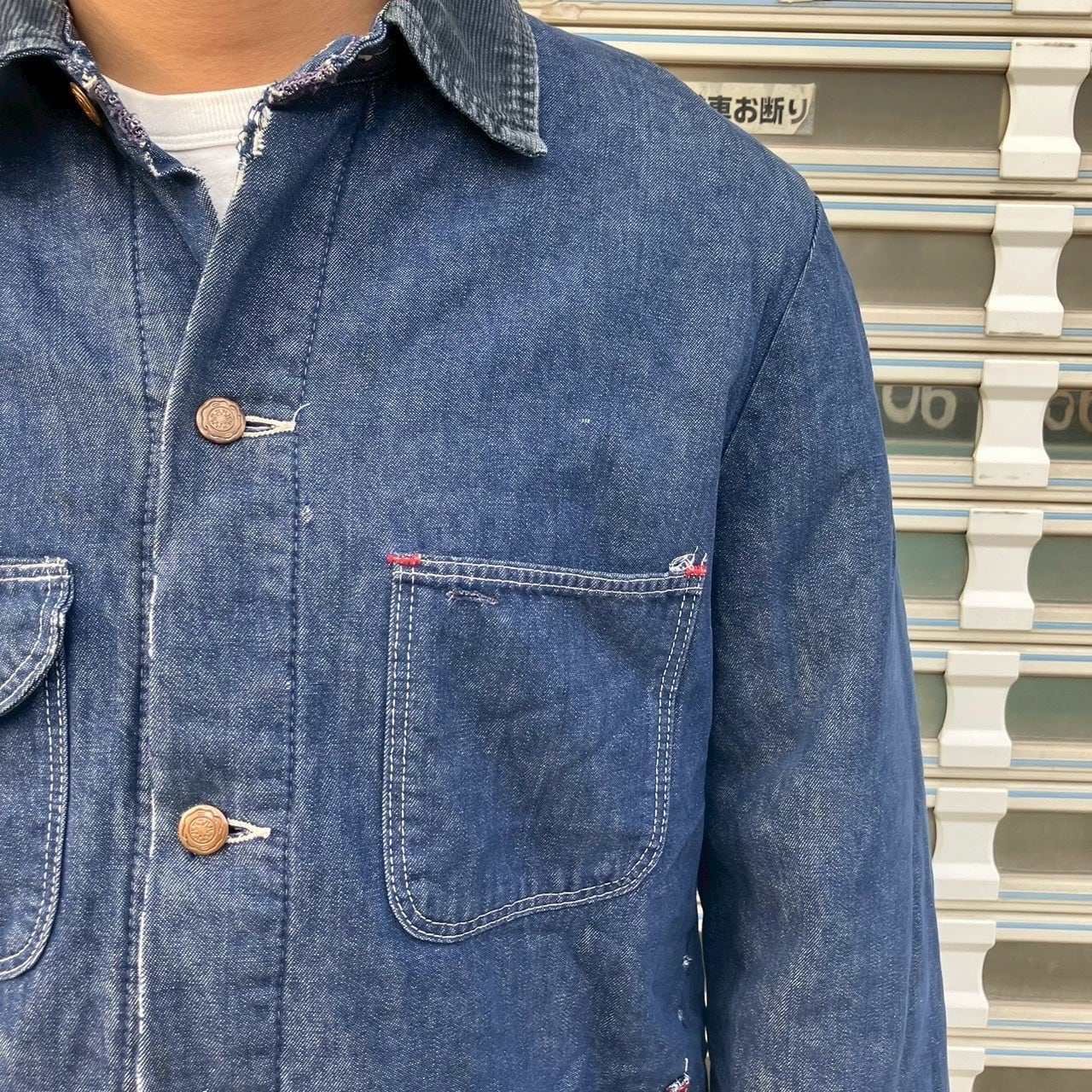 60s USA製 BLUE BELL ヴィンテージ ラングラー デニム カバーオール 裏