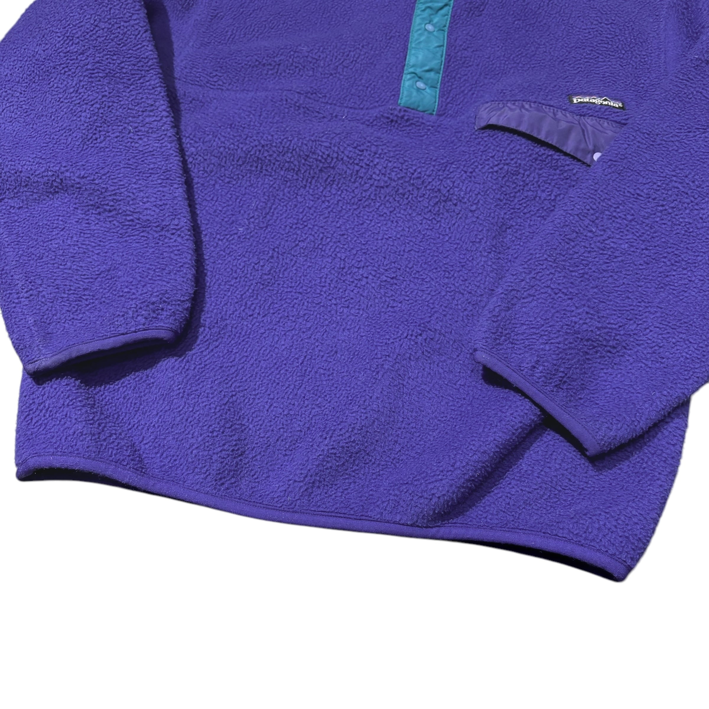 90's USA製 Patagonia Synchilla Fleece Snap-T 前立てナイロン XS