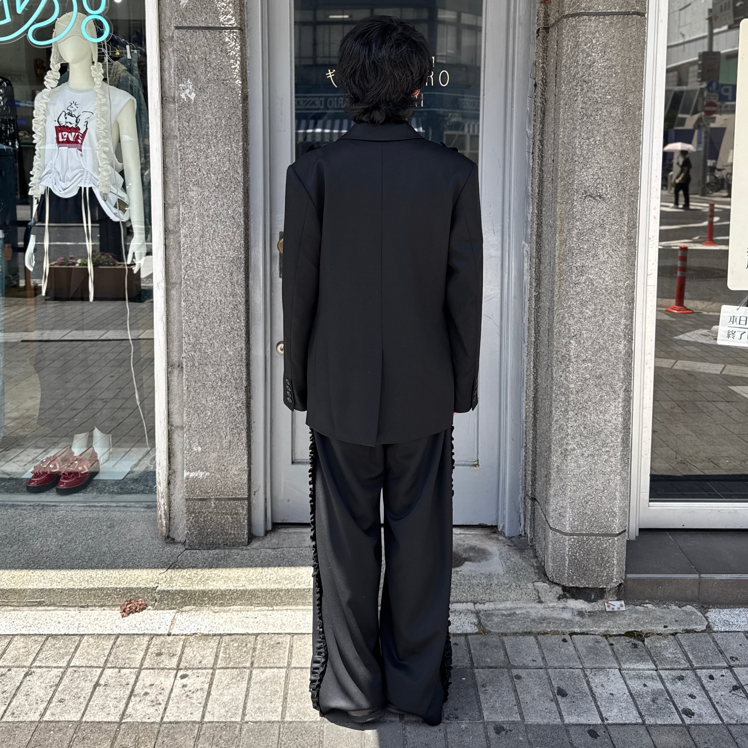 VIVIANO MENS / Ruffle Blazer / BLACK | ふぁいん