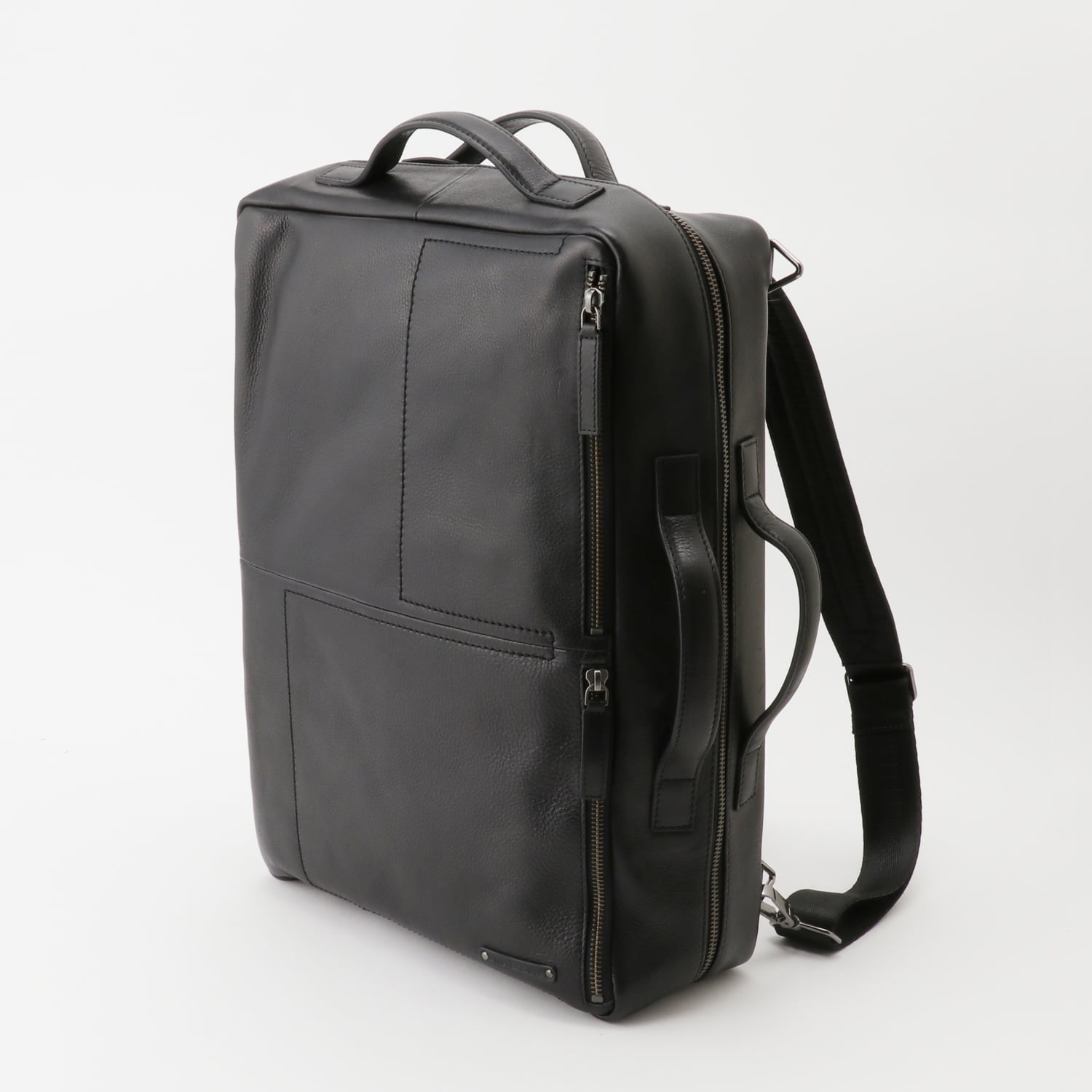 牛革】3WAYビジネスリュック〈BLACK〉 レザーリュック ショルダー