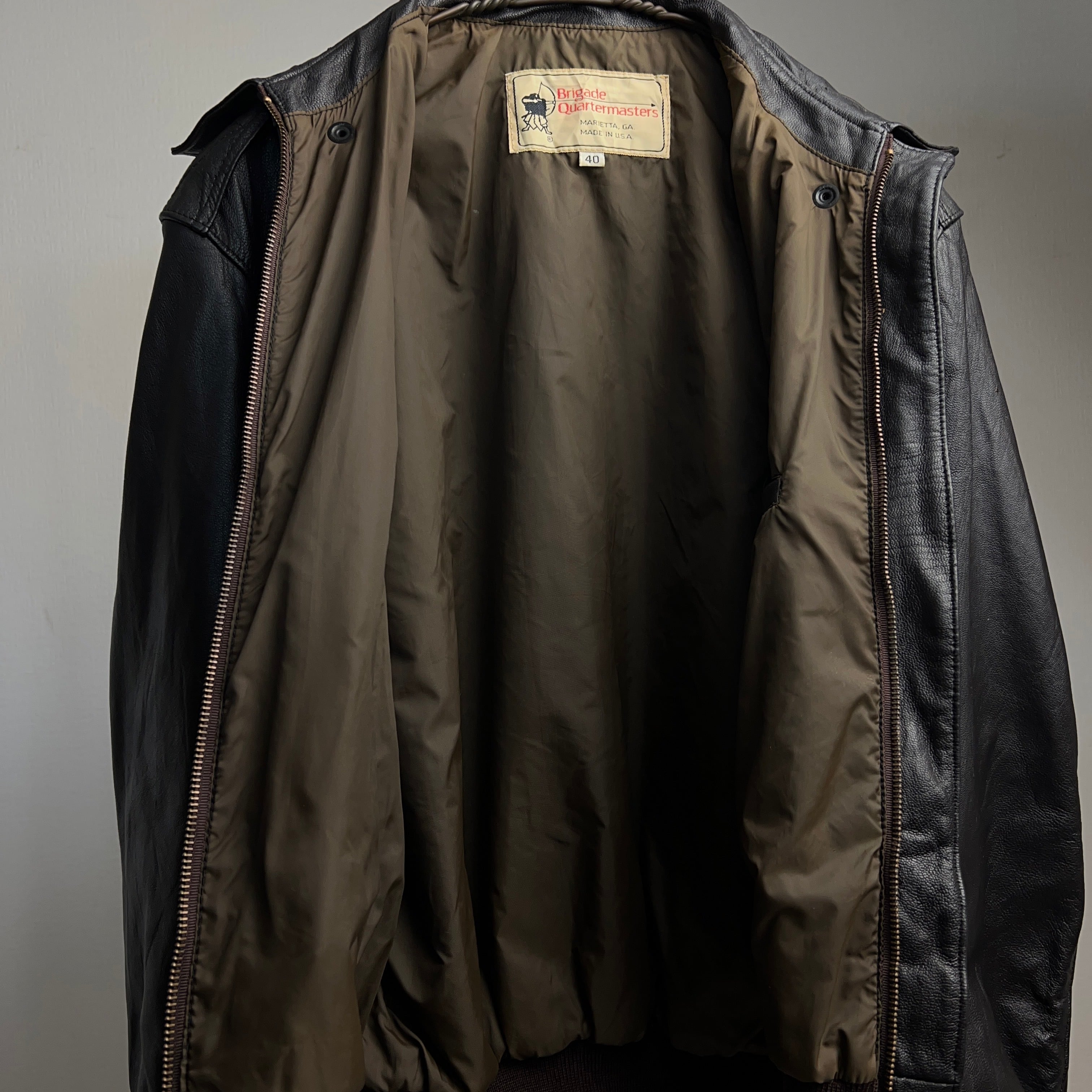 80's~90's A-2 Type Leather Jacket USA製 ミリタリー レザー