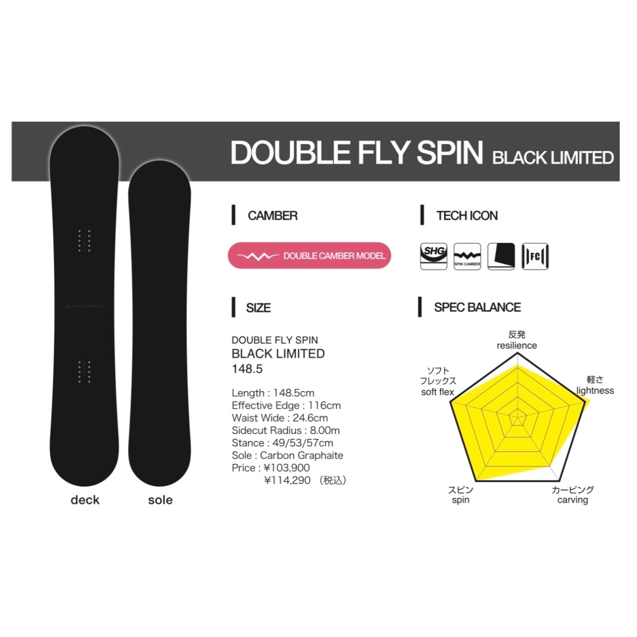 24-25モデル . 011Artistic . 『 DOUBLE FLY SPIN BLACK LTD 』. ゼロ