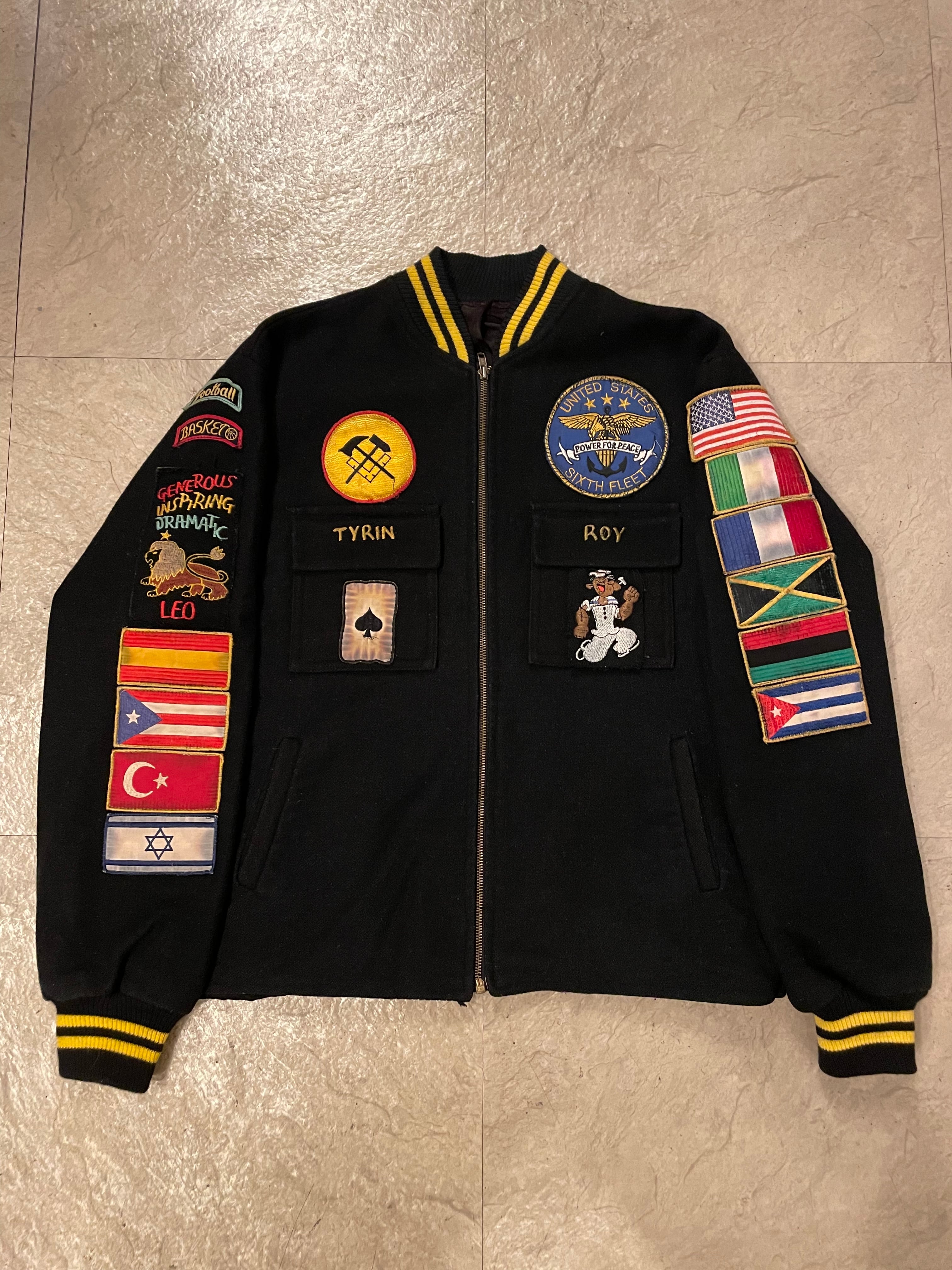 80年代 vintage ツアージャケット ミリタリー ブラック souvenir