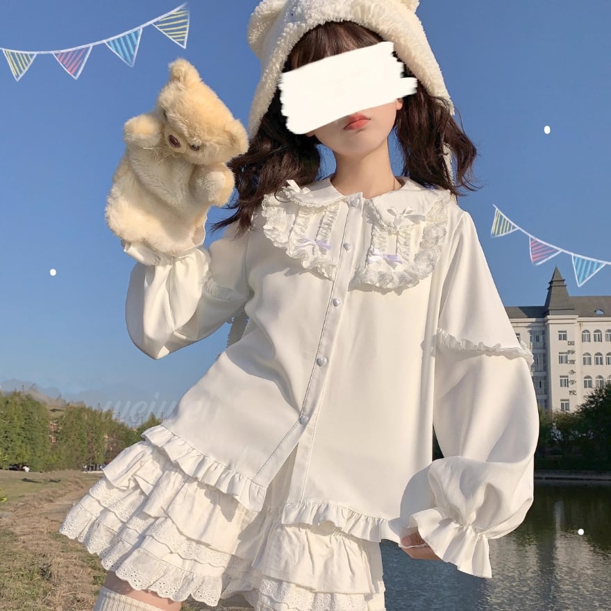 ゴスロリ通販 With U ブラウス うさ耳 フリル ガーリー 原宿
