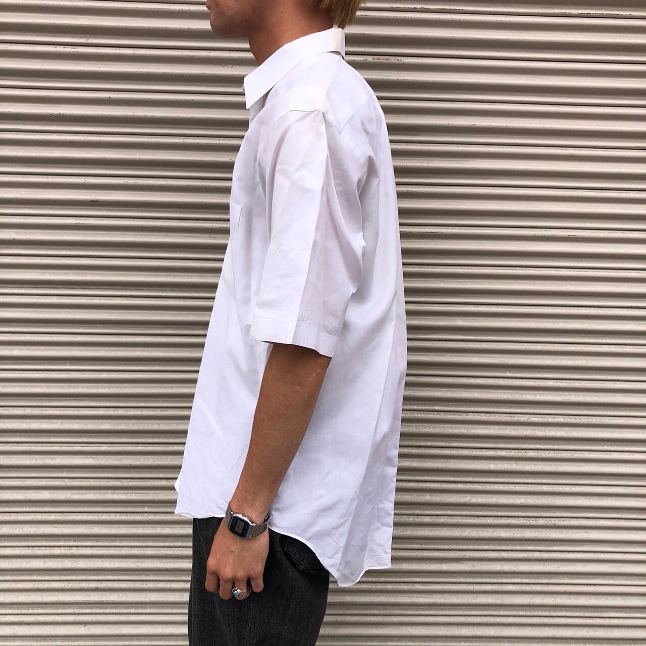 希少 80s 90s Issey Miyake Archive 半袖シャツ ホワイト 白シャツ