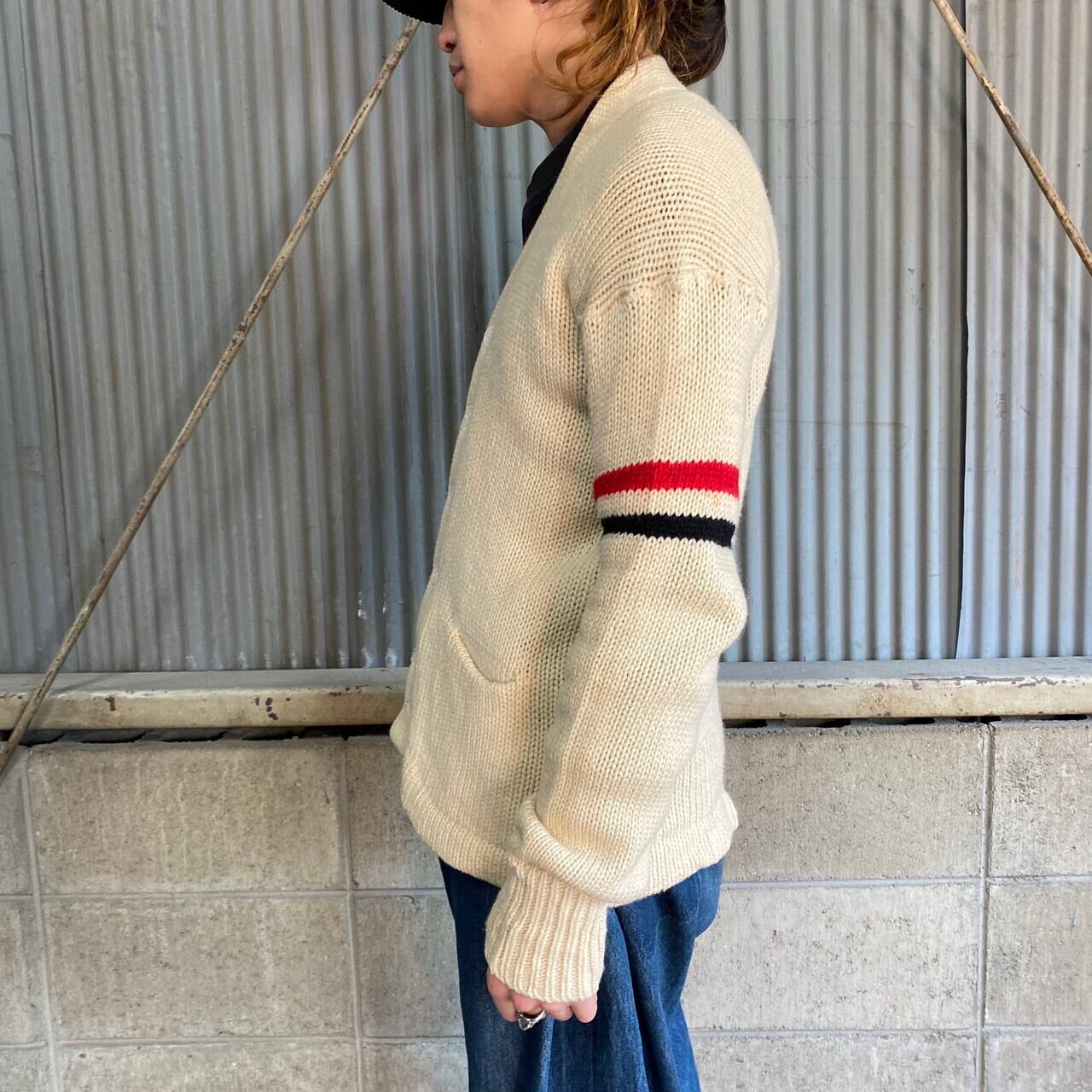 60年代 PHONEMIX SWEATER MILLS レタードカーディガン レディースM相当