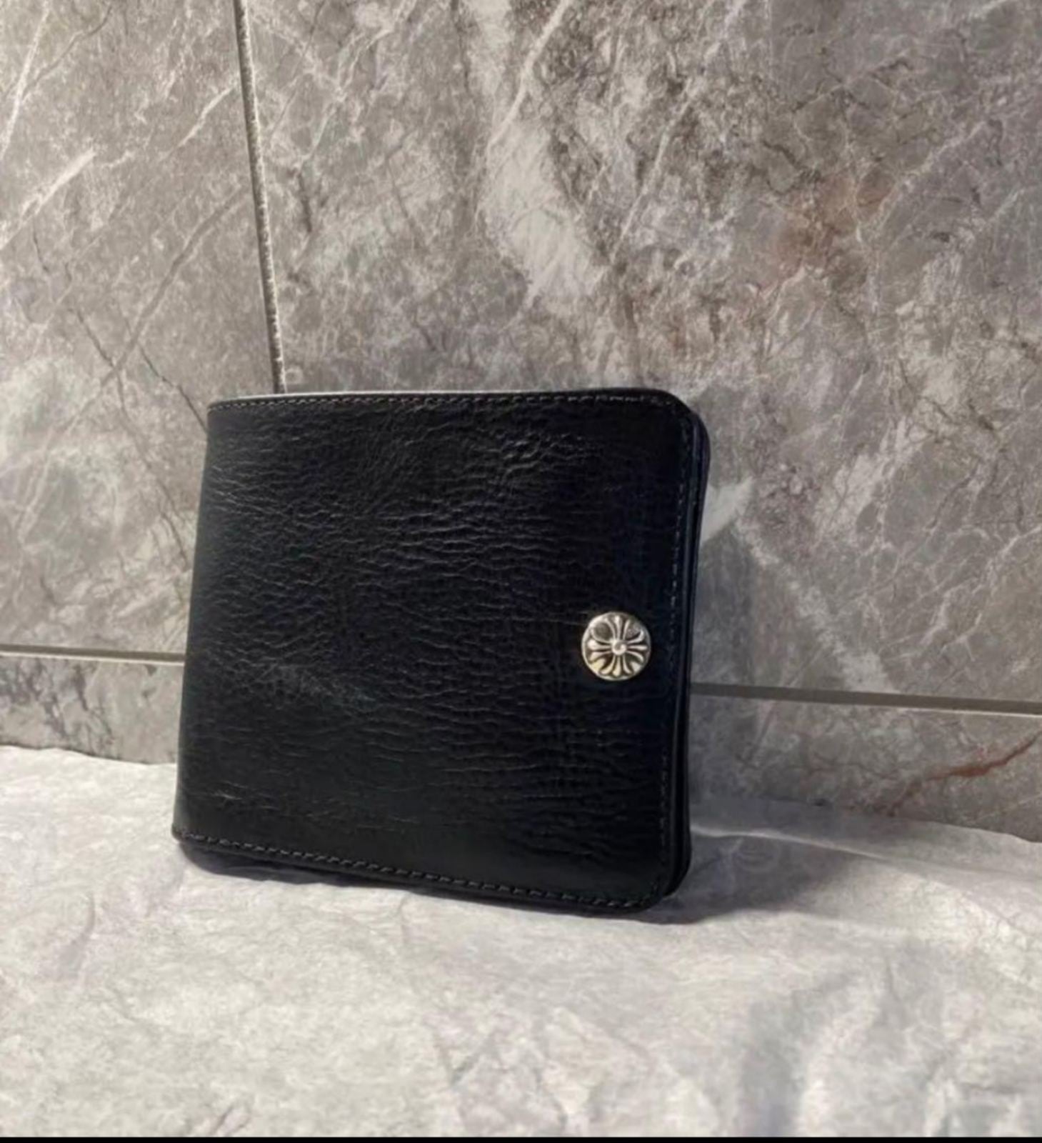 CHROME HEARTS クロムハーツ 1スナップ クロスボタン 二つ折り財布