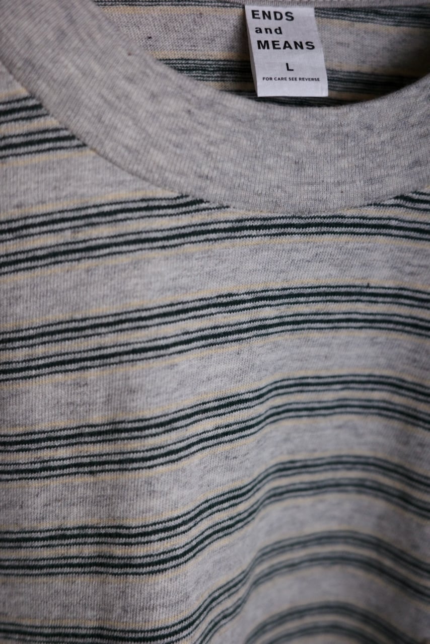ENDS and MEANS / Horizontal Striped L/S Tee | iremono