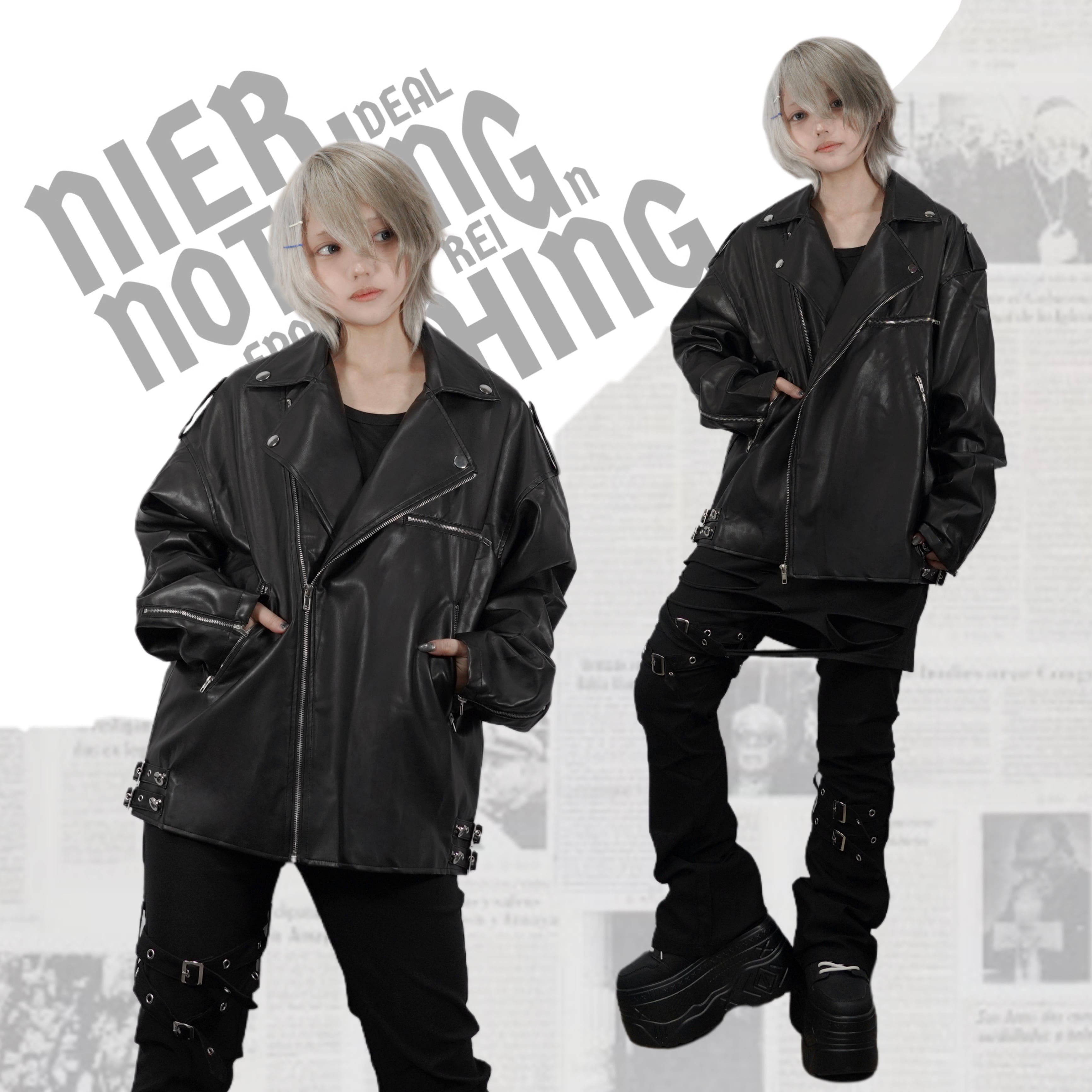 BLOOD LINER PU LEATHER JACKET | NIER CLOTHING
