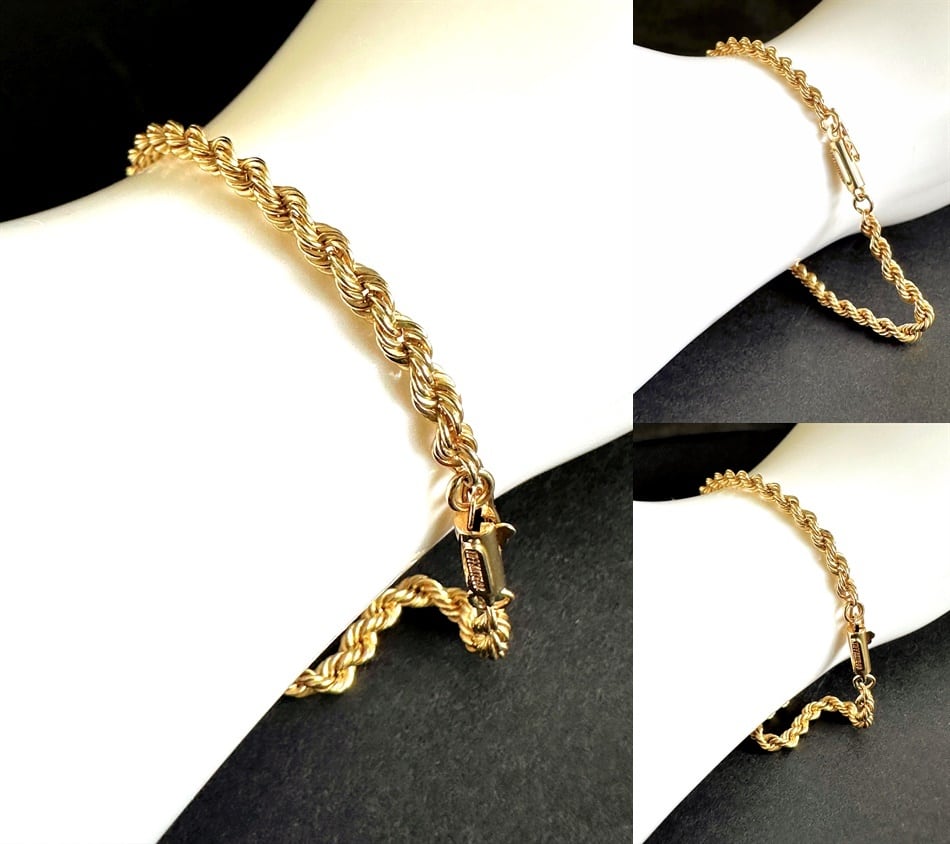 TIFFANY ティファニー K14 YG ゴールド ツイスト チェーン
