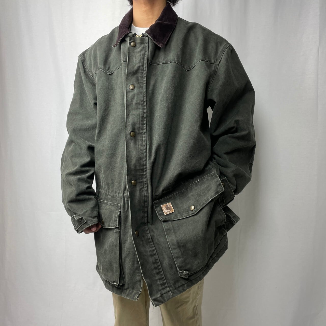 90年代 Carhatt カーハート ワークジャケット ハーフコート メンズ2XL