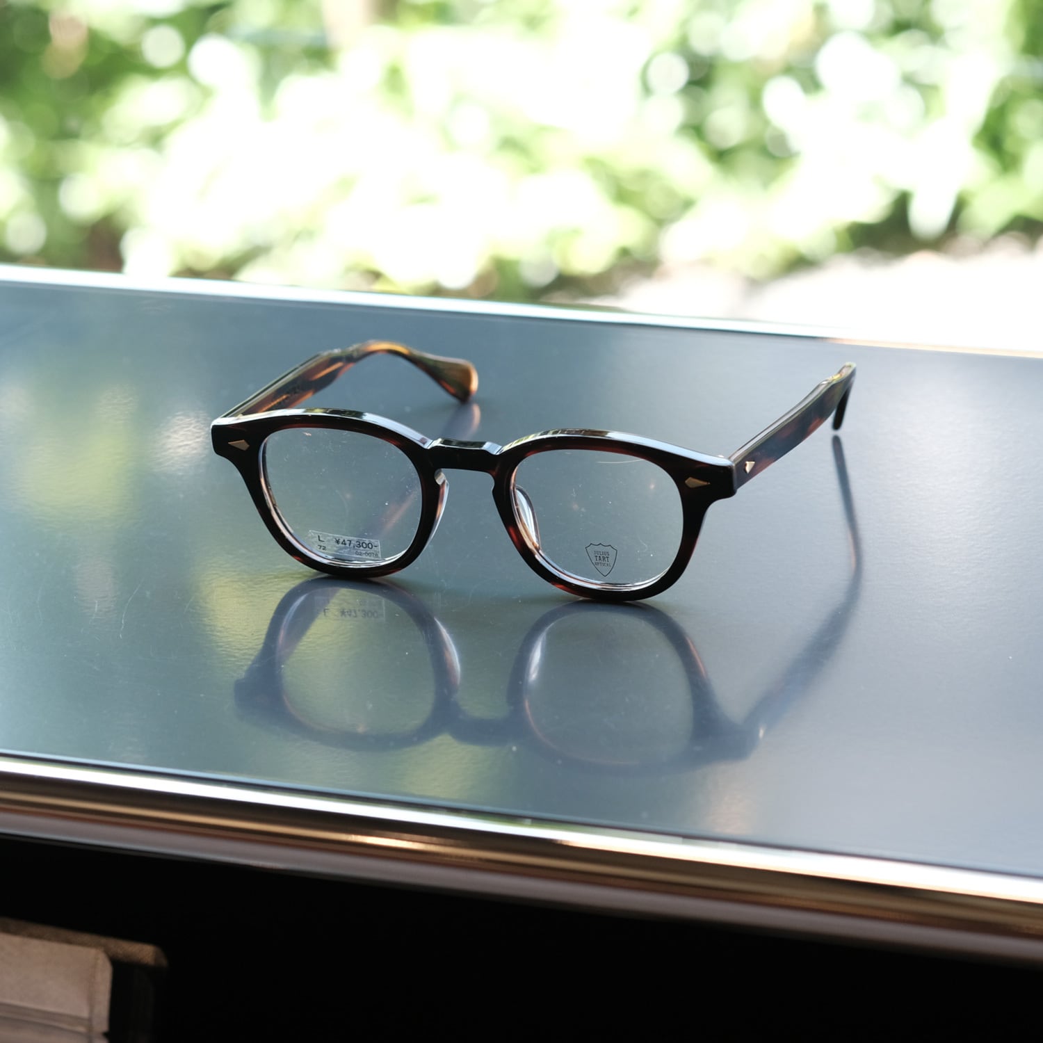 JULIUS TART OPTICAL】AR 48□24 Gold Edition - Deep Brown Sasa