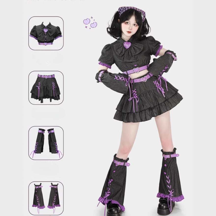 アイドル衣装 ステージ イベント衣装 セットアップ 4点セット かわいい