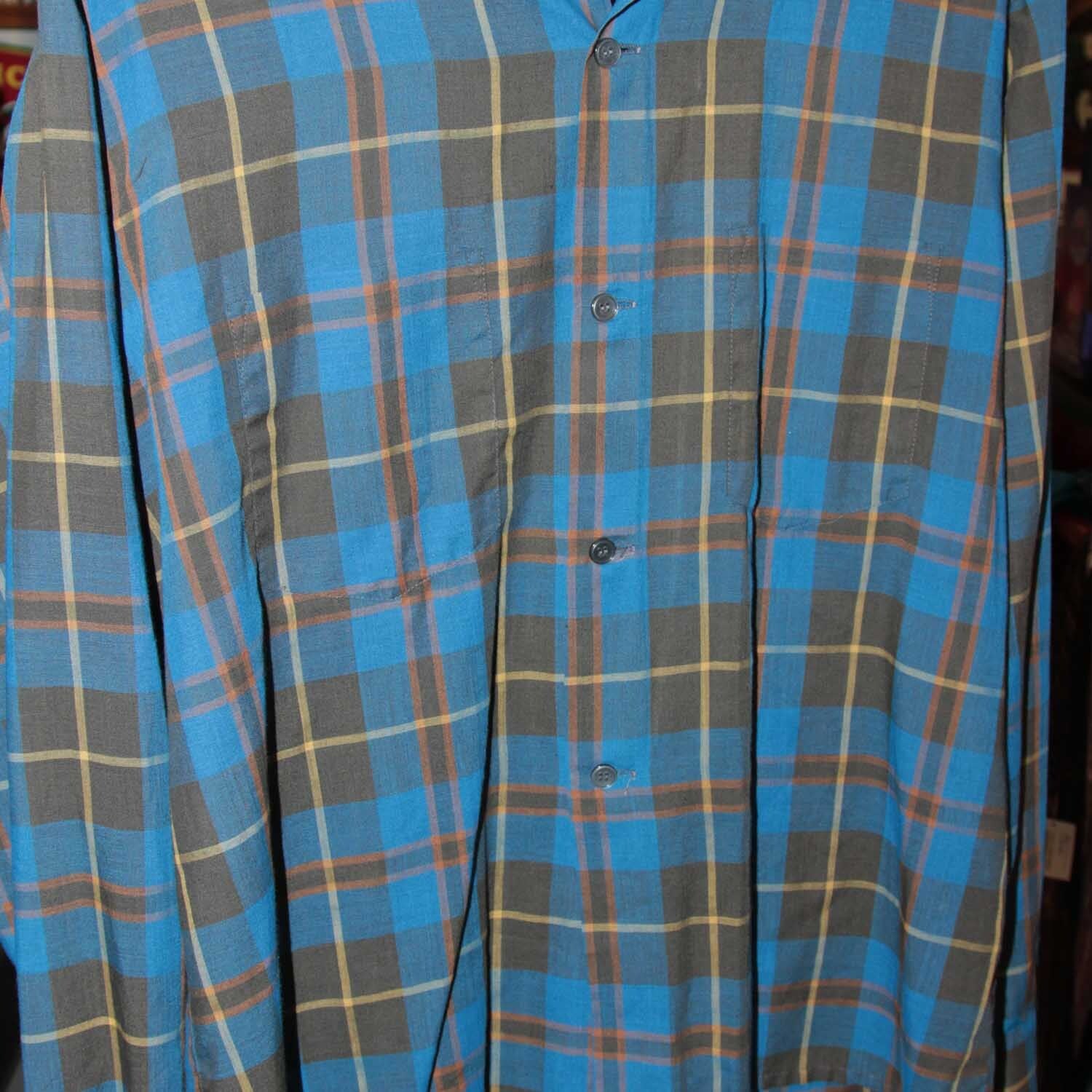60s〜70s American casuals vintage オープンカラーシャツ チェック