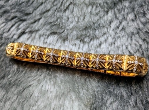 CHROME HEARTS クロムハーツ ピラミッドスタッズ ブレスレット 22k