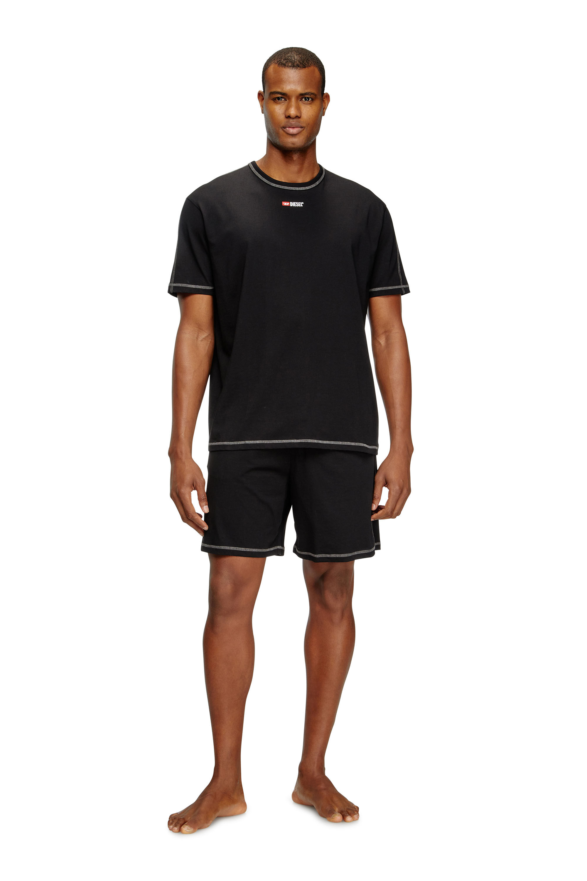 Men's Short pyjamas in cotton jersey | Black | Diesel
