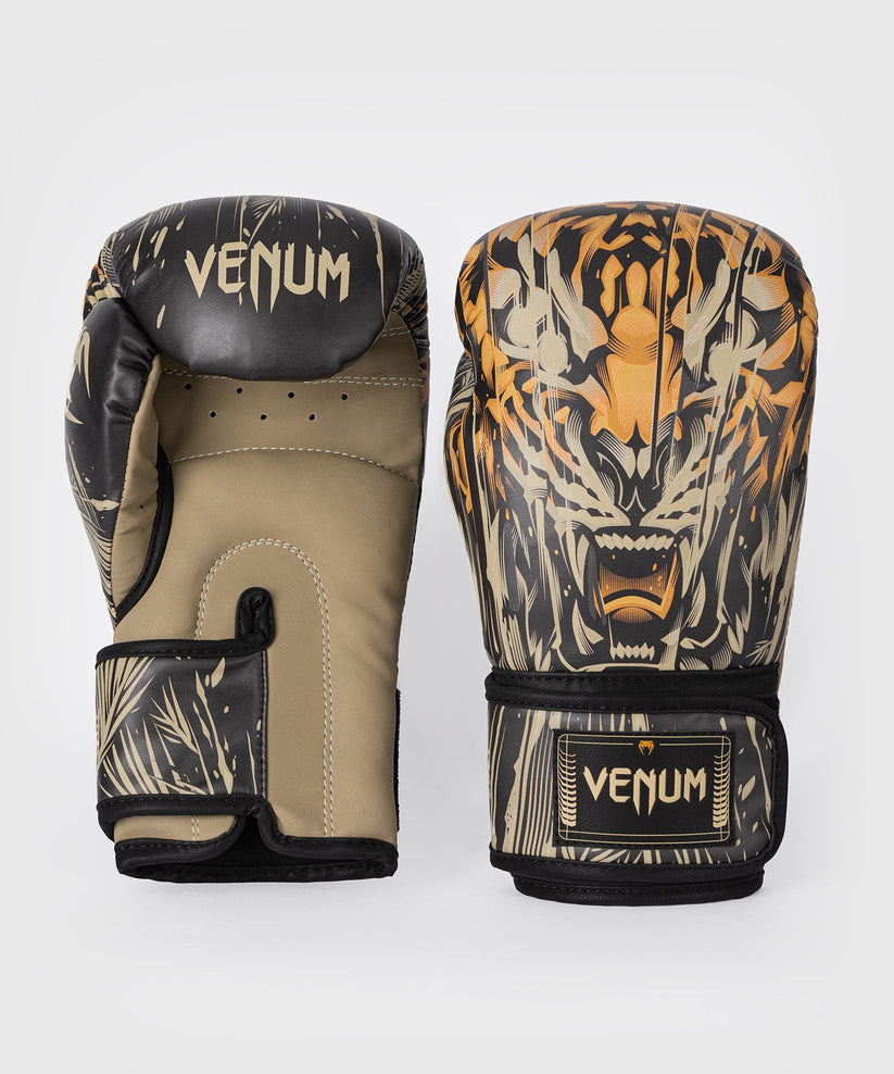 Venum Tiger ボクシング グローブ - ブラック/ネオンオレンジ| BEEST