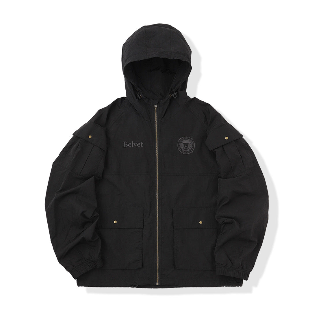 2 logo mulch pocket nylon jacket – BELVET