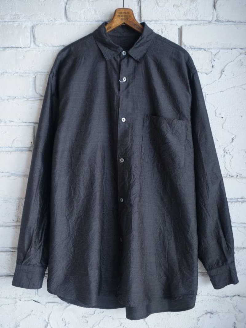 COMOLI 杢シルクシャツ