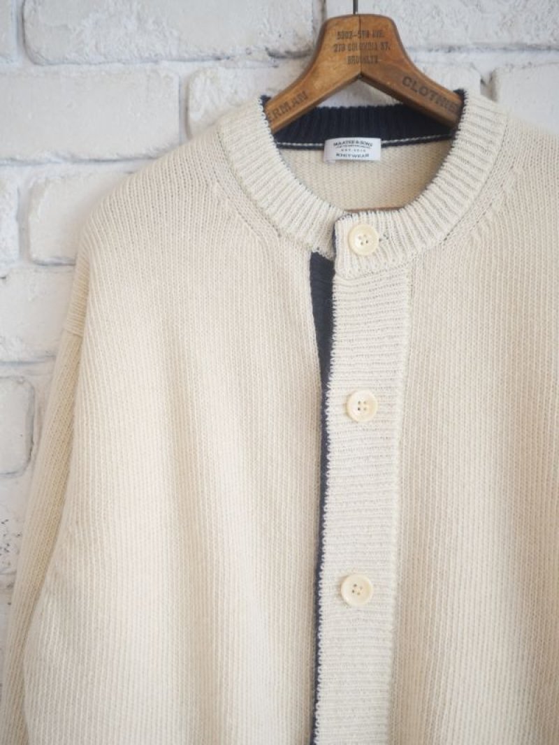 MAATEE&SONS C/N CARDIGAN マーティーアンドサンズ 強撚ひょっとこ