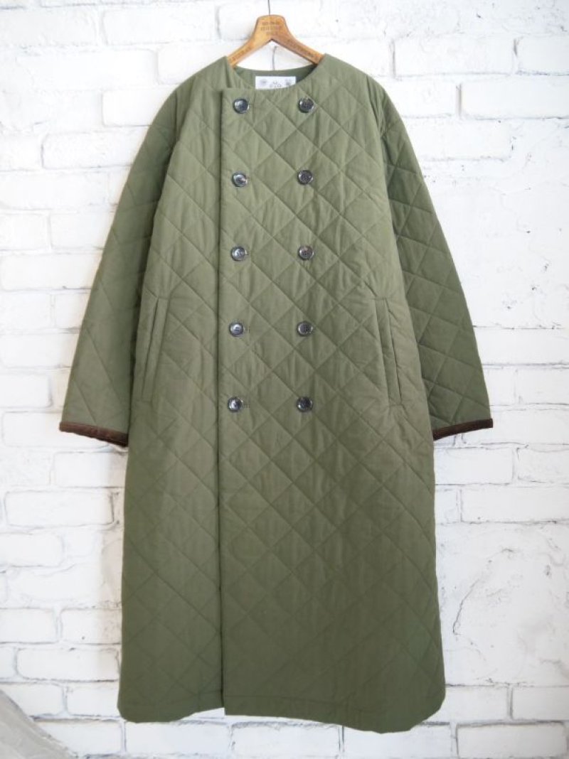 R&D.M.Co- / OLDMAN'S TAILOR QUILTING DOUBLE BUTTON COAT オールド
