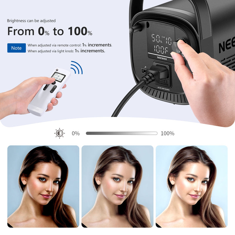 Neewer CB100 100W Continuous LED Video Light with 2.4 GHz Remote