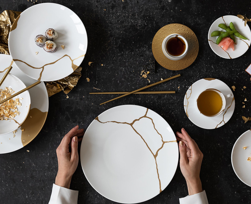 デザートプレート 21cm KINTSUGI - SARKIS (KINTSUGI -キンツギ