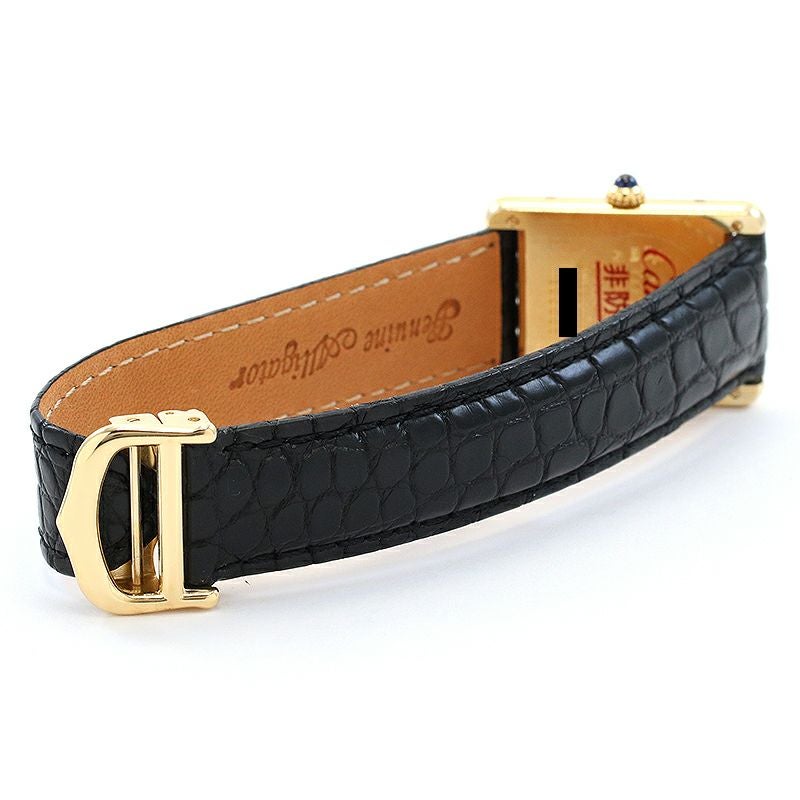 中古】CARTIER MUST TANK LARGE MODEL VERMEIL TRINITY DIAL