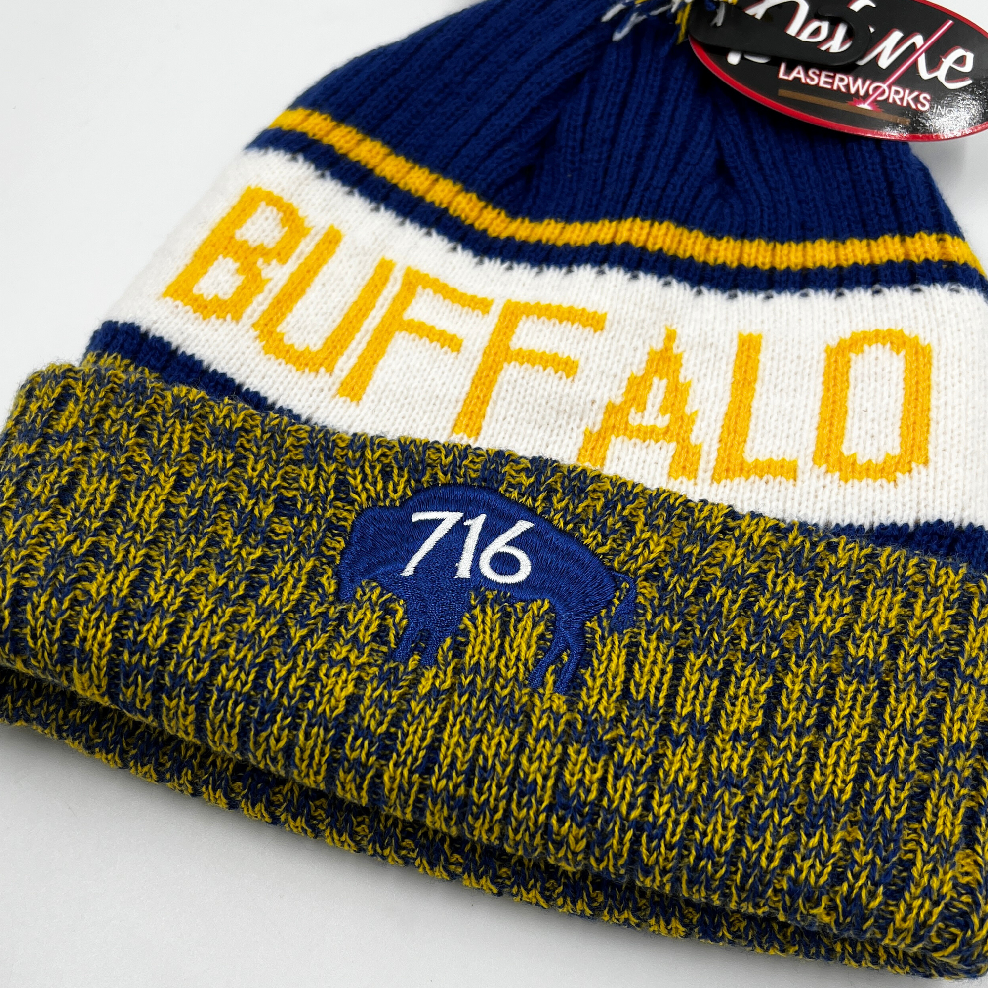 Buffalo 716 Royal & Gold Winter Knit Hat | The BFLO Store