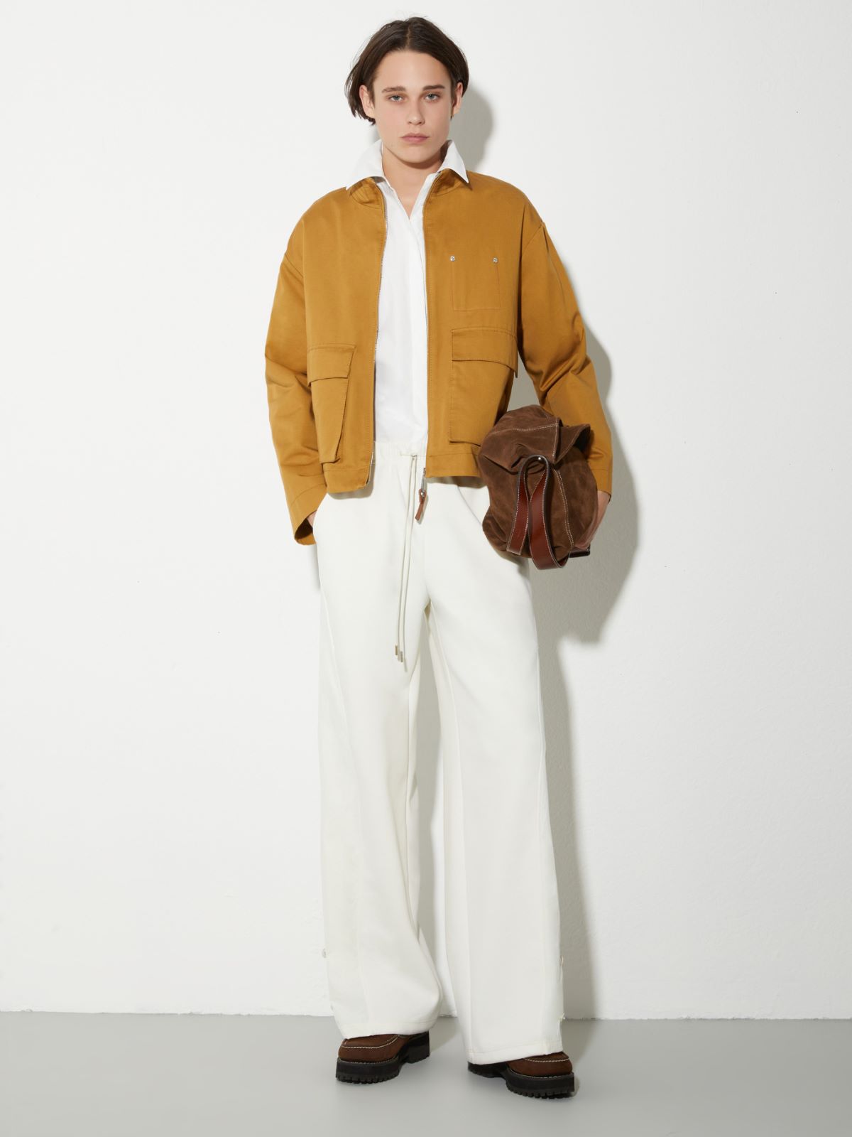 Cotton-gabardine jacket, ochre | MAX&Co.