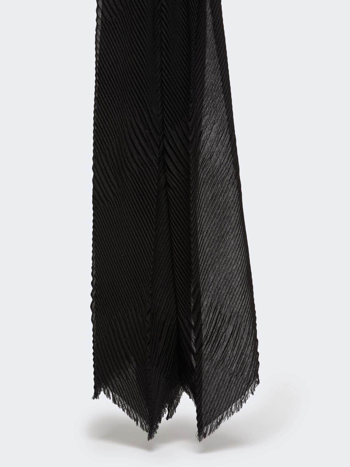 Pleated cashmere stole, black | Max Mara