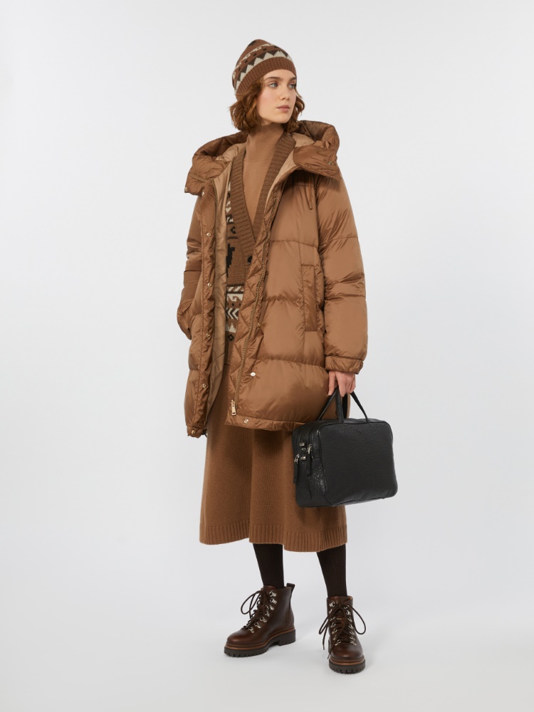 Reversible parka in water-resistant canvas, hazelnut brown | Max Mara
