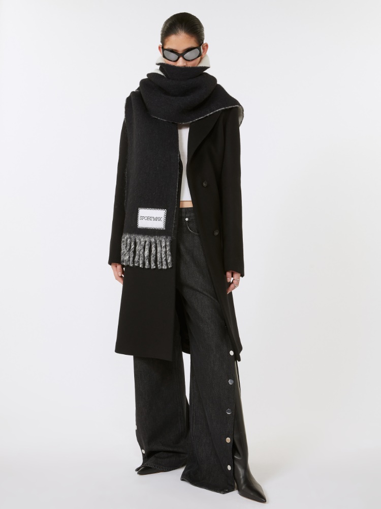 Double-sided fabric coat, black | Max Mara
