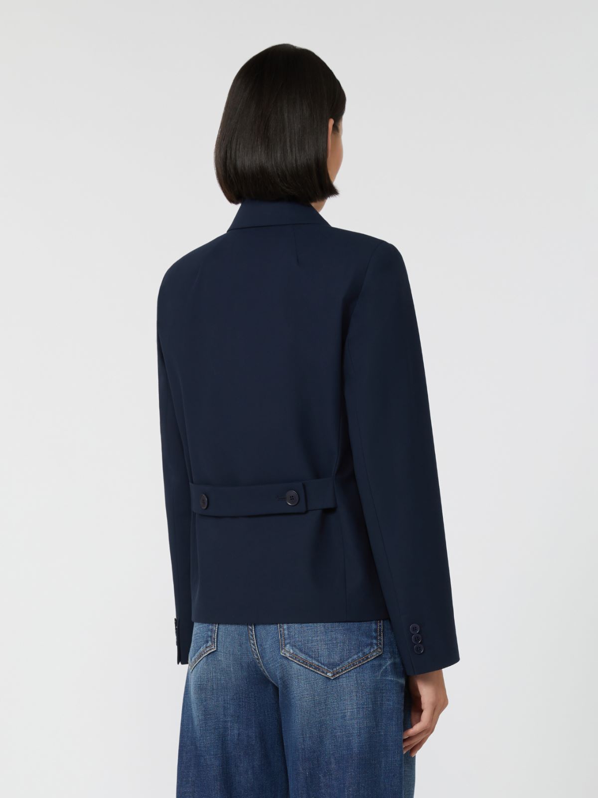 Double-breasted gabardine jacket, navy | Weekend Max Mara
